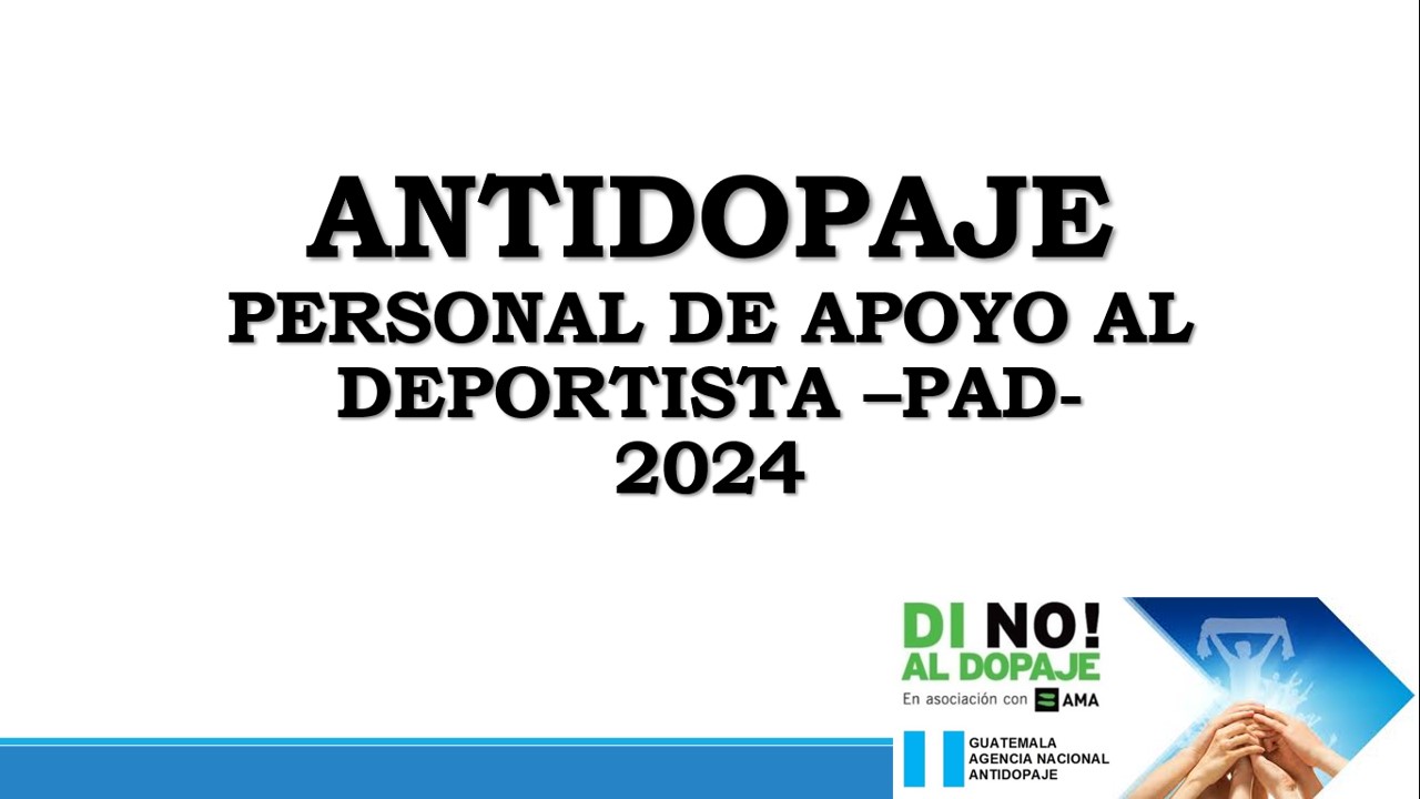 ANTIDOPAJE PERSONAL DE APOYO AL DEPORTISTA 2024